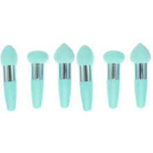 6St Comfortabele Groene Make-Up Spons Set Voor Vrouwen