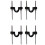 8Pièces Pad Eye Nylon Noir Kit Rigging Durable Pour Bateaux Aluminium 1