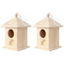 2St Beige Vogelhuis Hangend Als Vogelvoeder En Nesthuis