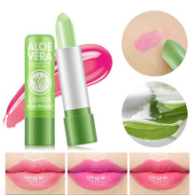 (3.5g) Aloe Vera Lipstick Color Changing Lip Balm Moisturizing Waterproof Anti-dry Cracking Temperature Change Lipstick