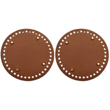2St PU Tasbodem Rond Voor DIY Handtas En Tasje Decor