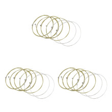 18Pièces Jeu Cordes Guitare Acoustique Laiton Couleurs Assorties