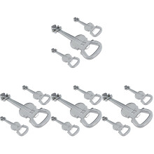12Pcs Silver Guitar Shaped Bottle Metal