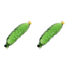 2Pièces Miniature Verre Vert Décoration Design Original