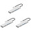 3Stk Multifunktion Type-C Hub Adapter Grau Mit Schnellladung 87W USB 1