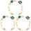 3Stk Grüne Acryl Kette Retro Stil Tragbar Strap 1