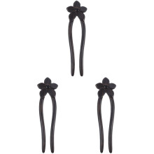 3Stk -Haarstäbe Aus Ebenholz, U-Förmige French Pins Für Damen