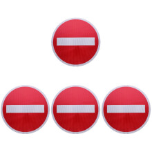 4Stk Rote Warntafel Aus Aluminium Stoppschild Für Straßensicherheit