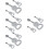 12Pcs Silver Guitar Shaped Bottle Metal 6