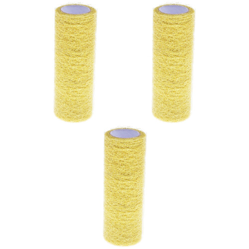 3Stk Gelbes Polyester Tüllband DIY Basteln Hochzeit Material 1