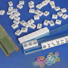 Mahjong Karomuster Clear Multicolor Mahjong Pushers Racks Set of 4