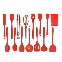 Silicone Kökredskap Set 15 Delar, Premium Värme Motverkande Non-Stick Matlagningsredskap, Handtag