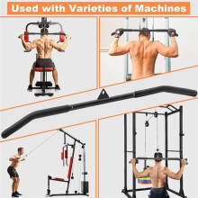 39,37 Inch LAT Pulldown Bar Accessoire voor Katrol Kabelmachine, Curl Tricep Druk Bar met Rubber Handvat