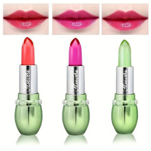 (Matches the image) Moisturizing Aloe Vera Jelly Color Changing Lipstick Lasting Nutritious Lip Balm Gentle Magic Temperature Color Change Lip Gloss