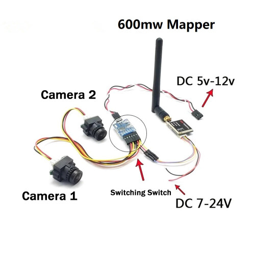 FPV Traverse 2-Way Camera 3-Channel Video Switcher Electronic Switch 1
