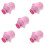 5St Roze Spaarpot Muntopslag Plastic Desktop Ornament 1