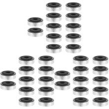 36Pièces Pieds Isolation Amplificateur Base Plastique Durable Argenté