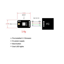 (868MHz) Axisflying ES900 Dual RX ELRS Diversity Receiver 915MHz/868MHz for RC FPV Drone