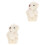 2Pièces Ours Jointé Miniature Beige Accessoire Décor Maison Mini 1