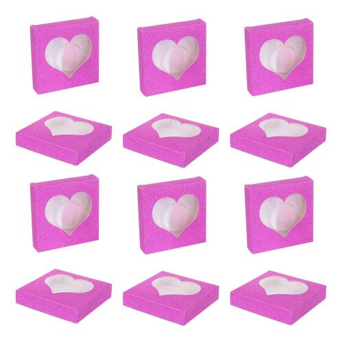 50Pièces Boîte À Cils Fenêtre Transparente, Rangement
