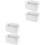 4St Wandmontage Witte Keukenafvalbak PP Multifunctionele Opberg 2