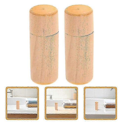 Portable Wood Essential Oil Storage Box for Single Bottle 2Pcs Secure Case 2