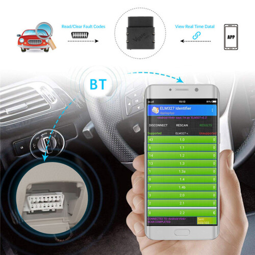 (Vlinker WIFI) Vgate vLinker MC+ ELM327 V2.2 Bluetooth 4.0 WIFI OBD2 Fault Code Reader OBDII Scanner For Android/IOS 1