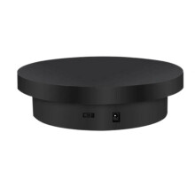 Elektrischer Drehteller, 360 Drehbar, Display, Fotografie, Drehteller, USB-Ladefunktion, Displayständer, Schwenkplatten für Video, Schwarz