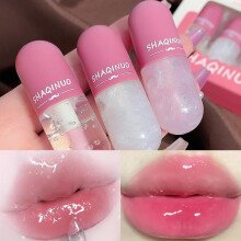 (3pcs) 3Pcs/set Water Gloss Capsule Lip Honey Moisturizing Mirror Colorless Clear Glass Lip Jelly Protection Lip Oil Valentine's Day Gifts