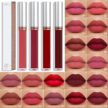 (Matches the image) Waterproof Liquid Lipsticks Lip Makeup Matte Velvet Lipstick Lip Gloss Red Sexy Cosmetic Nude 18 Colors Long Lasting Non-marking