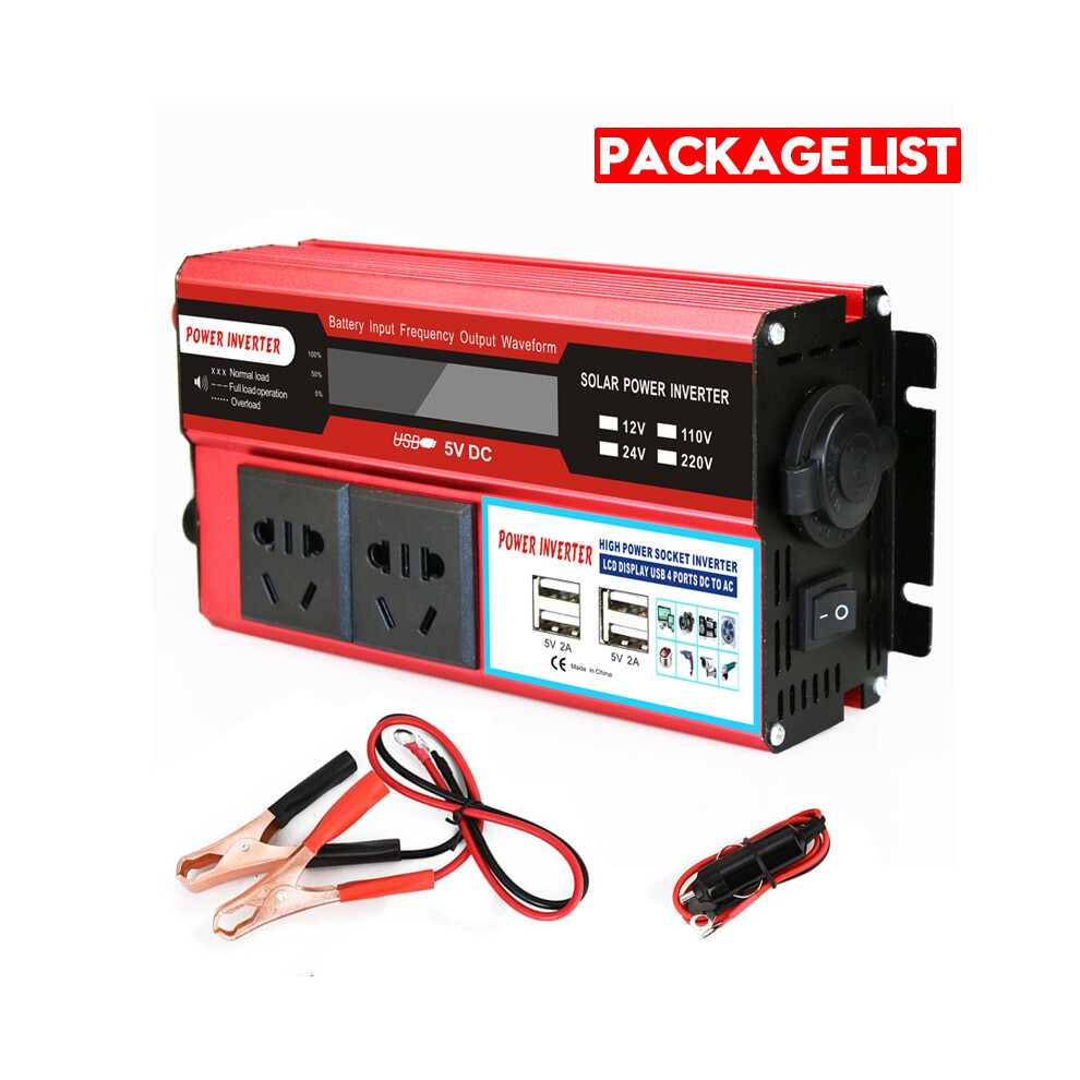(24V To 110V) Solar Inverter 3000W Peak Voltage Converter Transformer Dc 12/24V To Ac 110/220V 110691634641