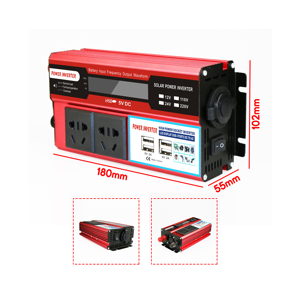 (24V To 220V) Solar Inverter 3000W Peak Voltage Converter Transformer Dc 12/24V To Ac 110/220V 110691634658