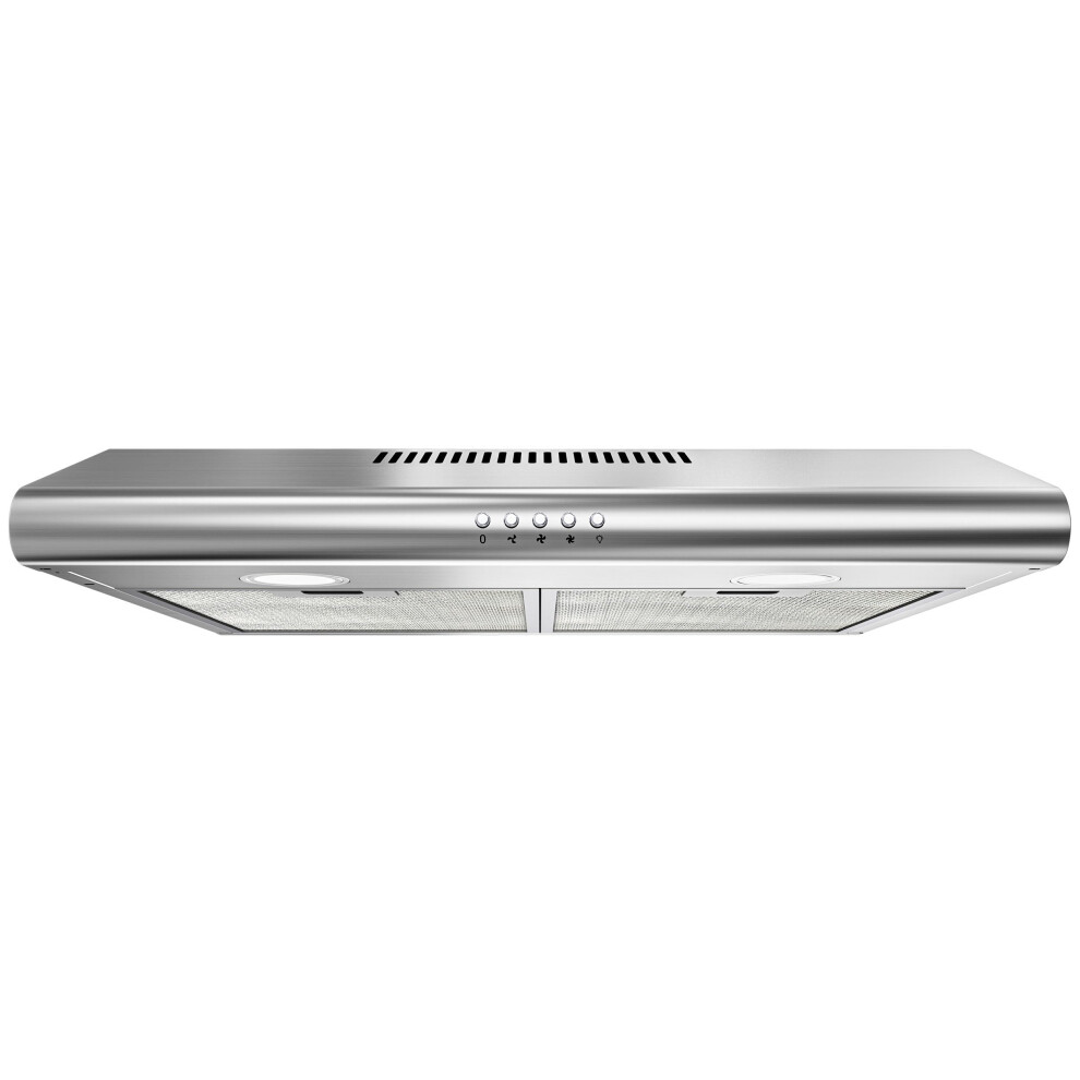 Firegas Visor Cooker Hood 60 Cm, Brushless Motor Extractor Hood Under Cabinet Hood Wall Mounted Extractor Fan, 250 Mâ³/H, Top & Rear Venting, Silver 5051227288349