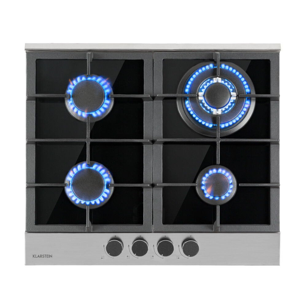 Klarstein Gas Cooker, 4 Burners Gas Hob, 8.0 Kw Built In Four Ring Ele