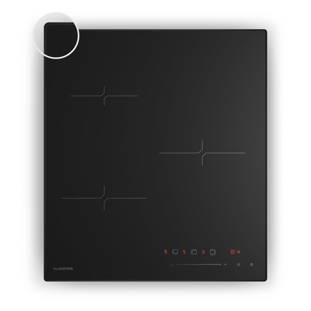 Klarstein Velaire Induction Hob - 3-Zone Built-In Induction Hob, 5500W