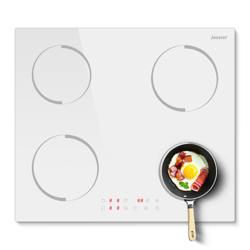 Jessier Plug In Induction Hob 4 Zones 60Cm Electric Hob 2800W Touch Co