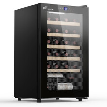 Upstreman 24 Bottle Wine Cooler Fridge with Full Glass, Precise 5C–20C Temperature Control | 41 dB & 137 kWh/Year | 5 Shelves with Wooden Trims