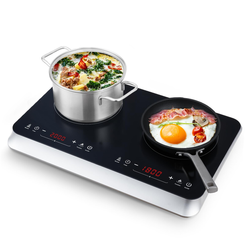 Cooktron Double Induction Hob, Portable Induction Hob With Dual Zone,