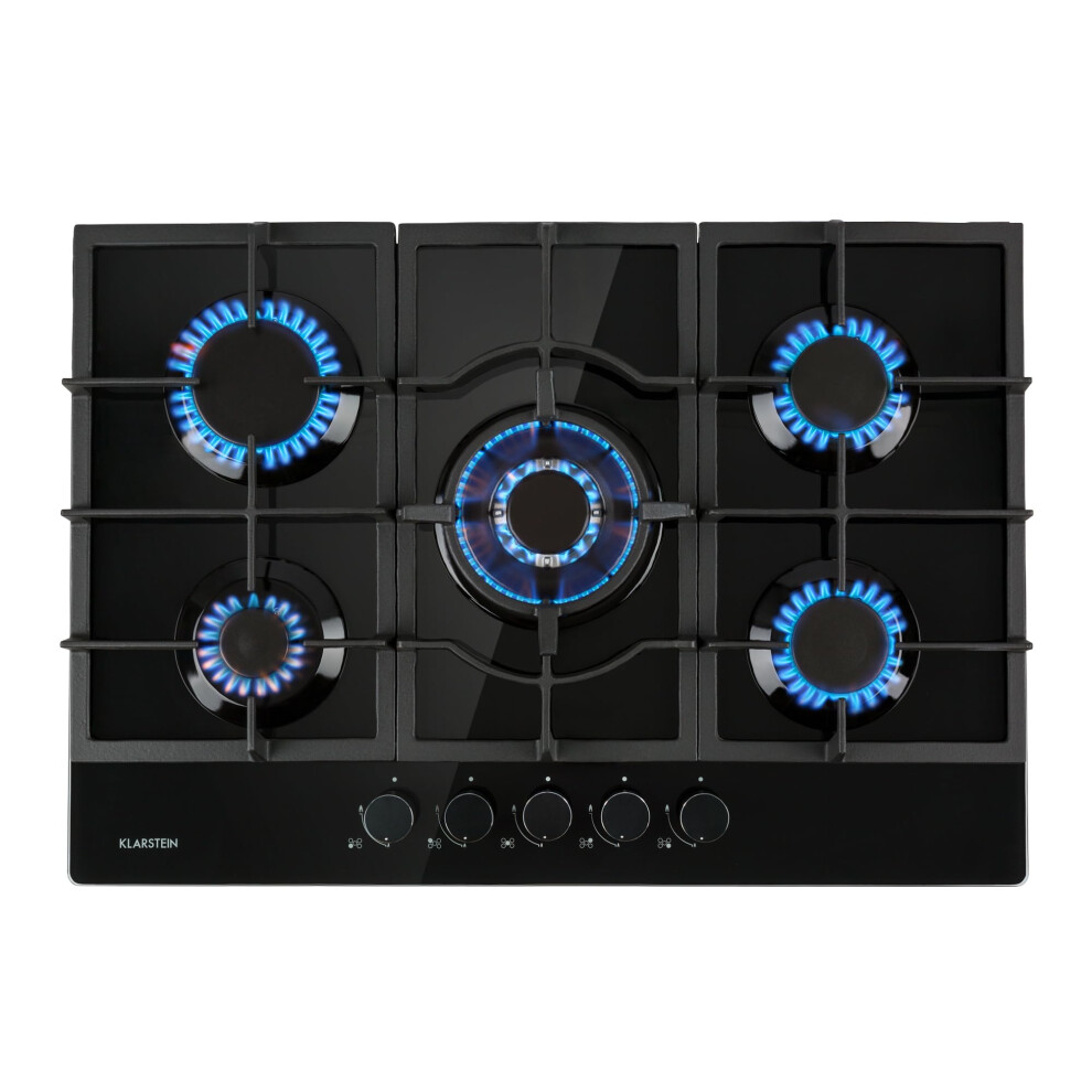Klarstein Gas Cooker, 5 Burners Gas Hob, 11100W Built In Five Ring Ele