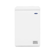 ICEKING CF100EW Chest Freezer, 98L Capacity, White, Counterbalanced Lid, Wire Ba