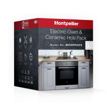 Montpellier MCERPACK Integrated Single Electric Oven & Ceramic Hob Pac