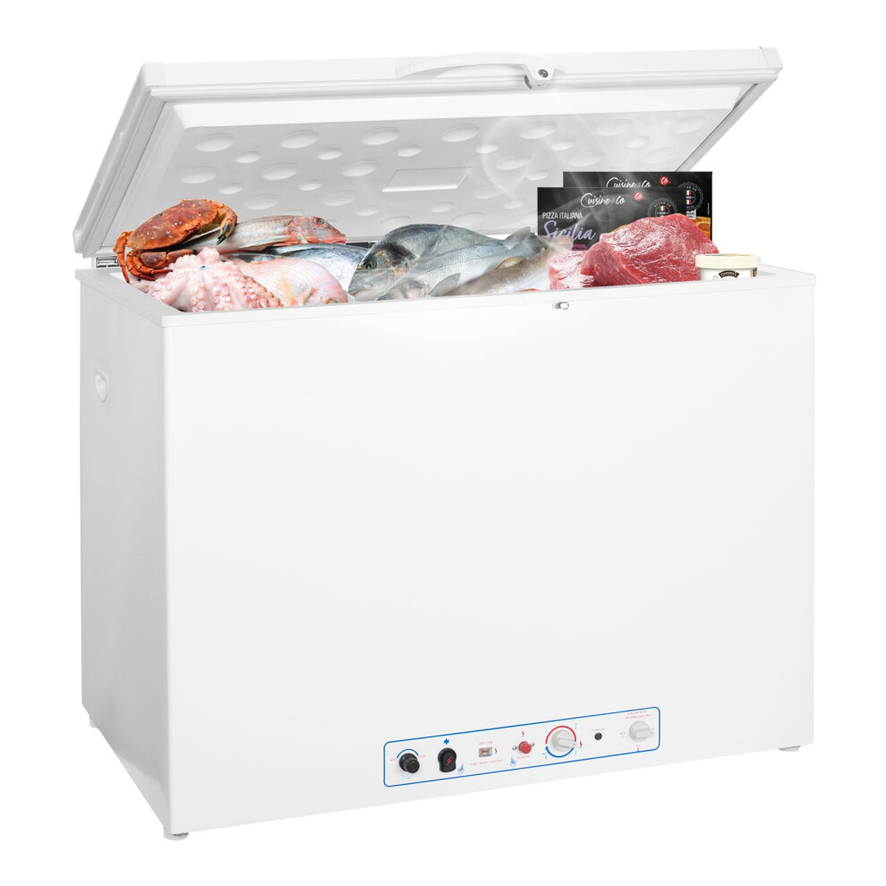 Smeta Gas Freestanding Chest Freezer, 2 Way Fridge 240V/Propane For Ca