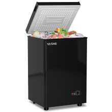 YASHE Chest Freezer 100L, Compact Freestanding Deep Freezer with 2 Rem