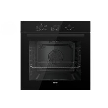 Ferre QGDMD 77DT1 CS - 60cm Built-in Gas Single Oven - 69L - Fan & Grill Function - Black