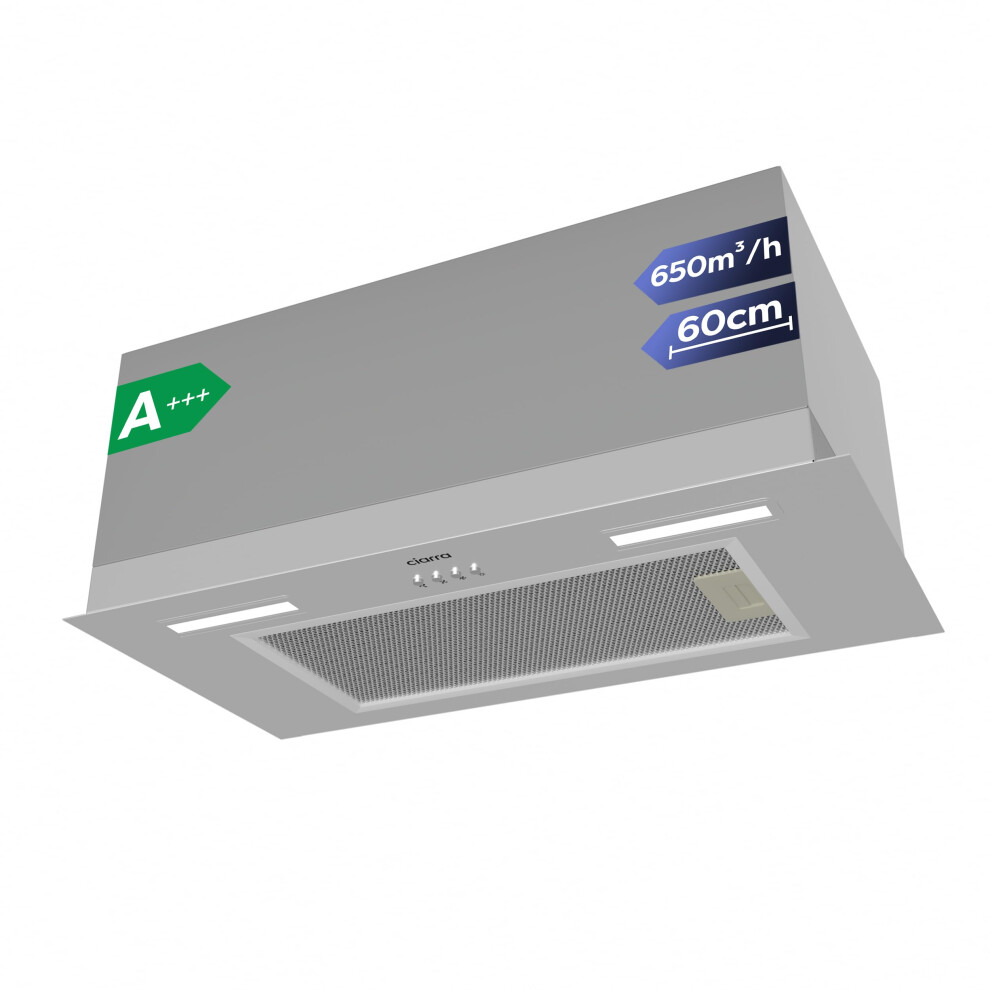 Ciarra Cbcs6926a 60Cm Integrated Cooker Hood Built-In Kitchen Extracto