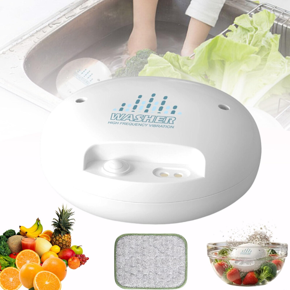 Qosigote Fruit And Vegetable Washing Machine, 2 Modes Portable Ultrasonic Fruit