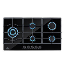 Klarstein Gas Cooker, 5 Burners Gas Hob, 11100W Built In Five Ring Electric Hob,