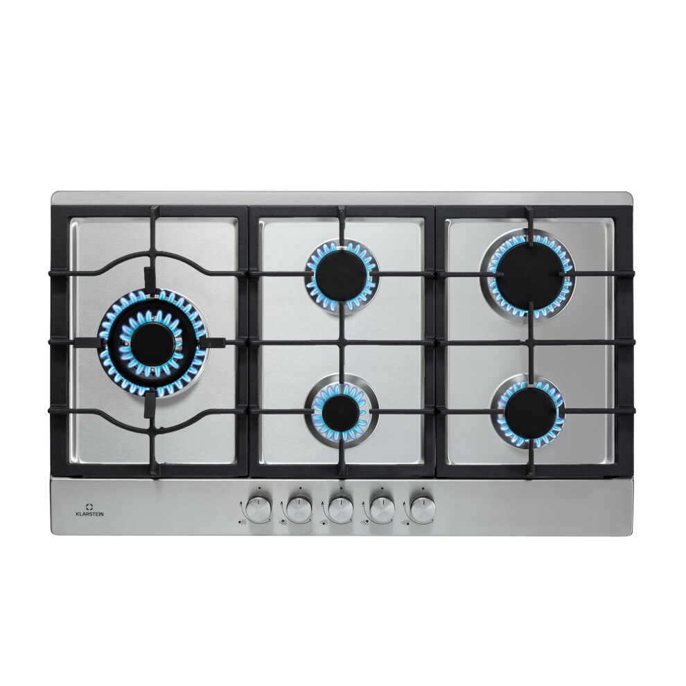 Klarstein Gas Cooker, 5 Burners Gas Hob, 11100W Built In Five Ring Ele