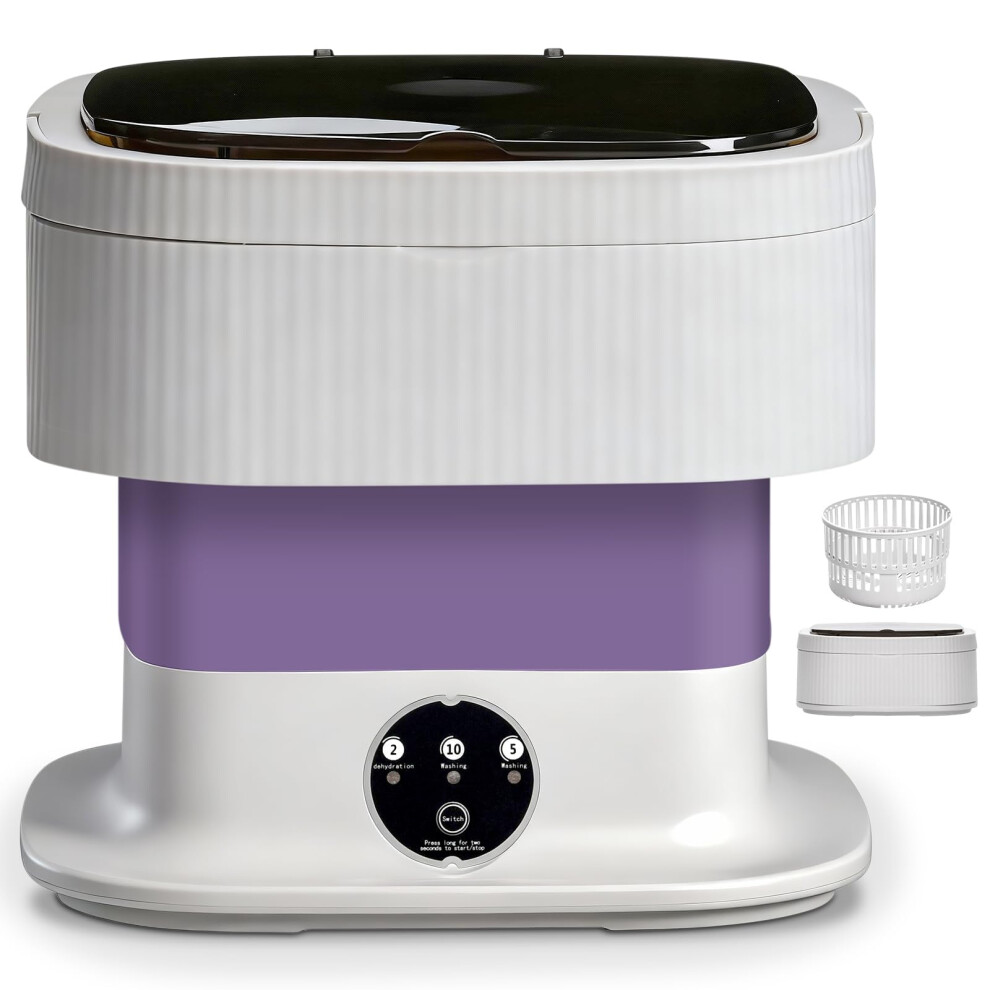 Koeutoze Mini Washing Machine 10L Washer With Spin Basket – Touchscree