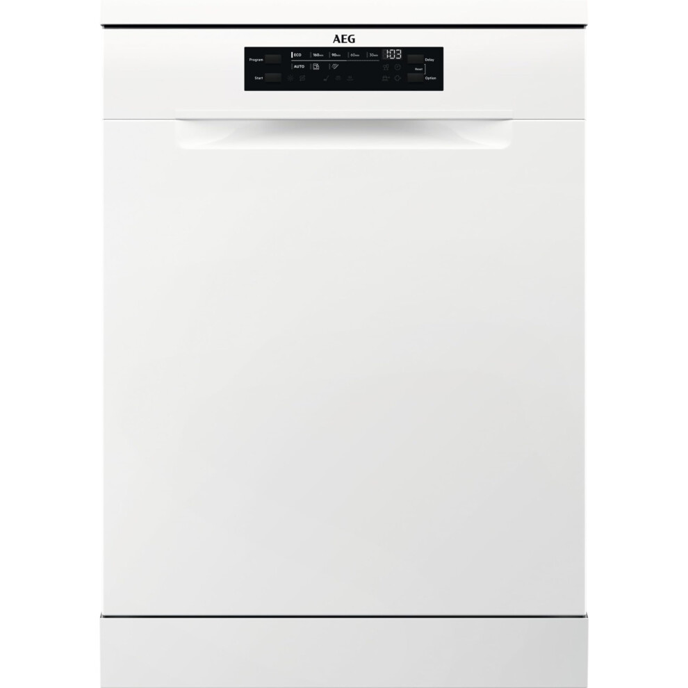 AEG 3000 Series Freestanding Dishwasher, FFX32617ZW, Dishwasher with AirDry Technology and GlassCare, 13 Settings, Machine Care Cycle for Extra Hygiene, Quik Program, 46 dB, 60cm, White, Class E - Image 4